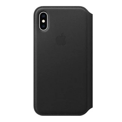 Apple Iphone Xs Max Leather Folio Case - Black